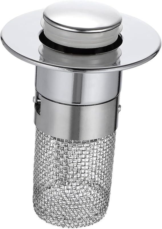 Sink Hair Filter, Removable Stainless Steel Drain Stopper Plug
